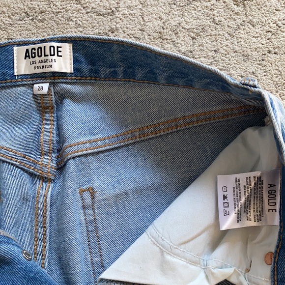 Agolde Riley High Rise Straight Crop Jeans - Picture 3 of 6